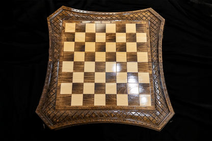 Romburile Regale Table, Dame și Șah 3 în 1. 60x60 cm