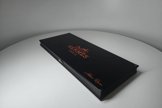 Hermès Orange, table din sticlă securizată